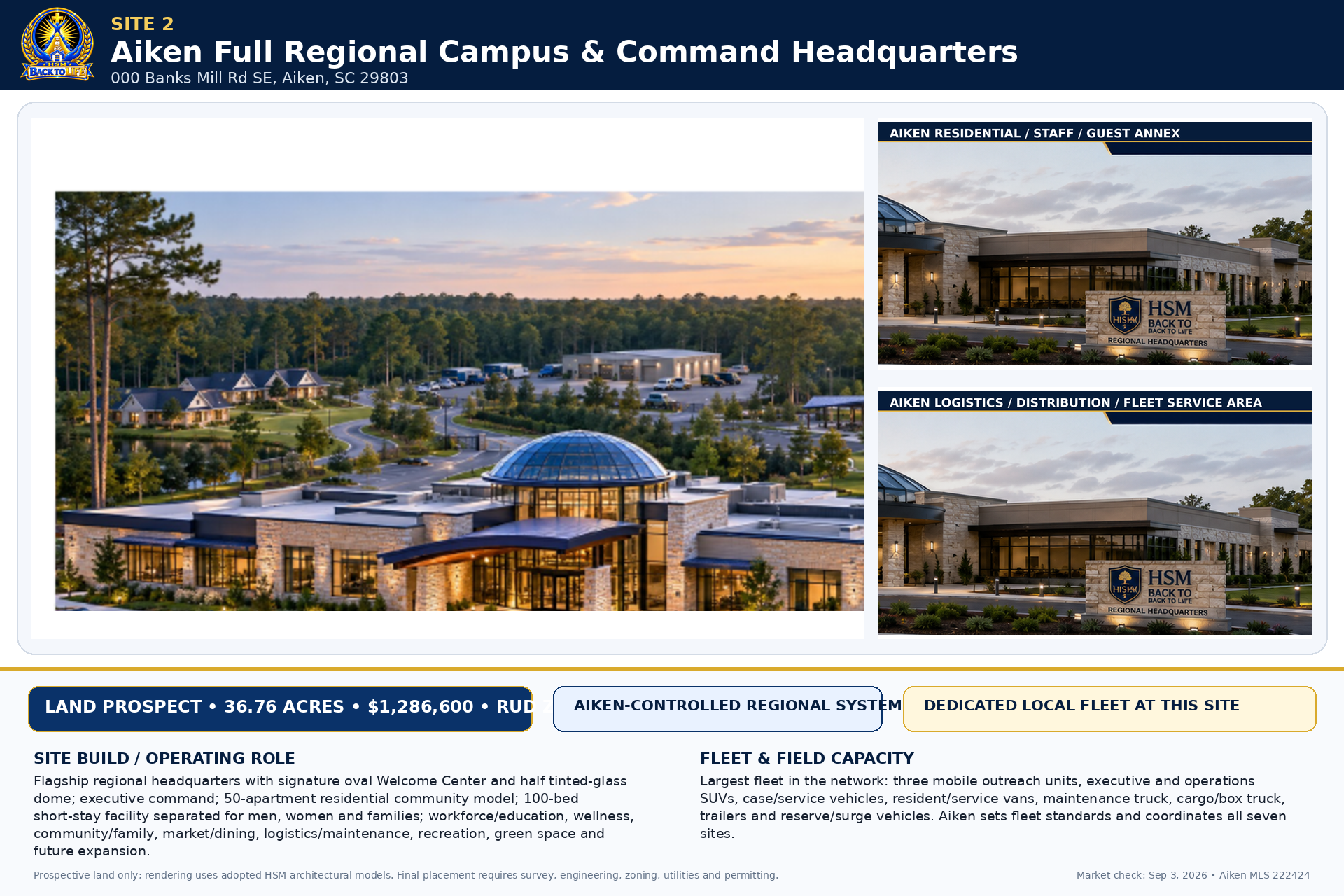 Full Aiken Main Campus and Regional Headquarters concept plan